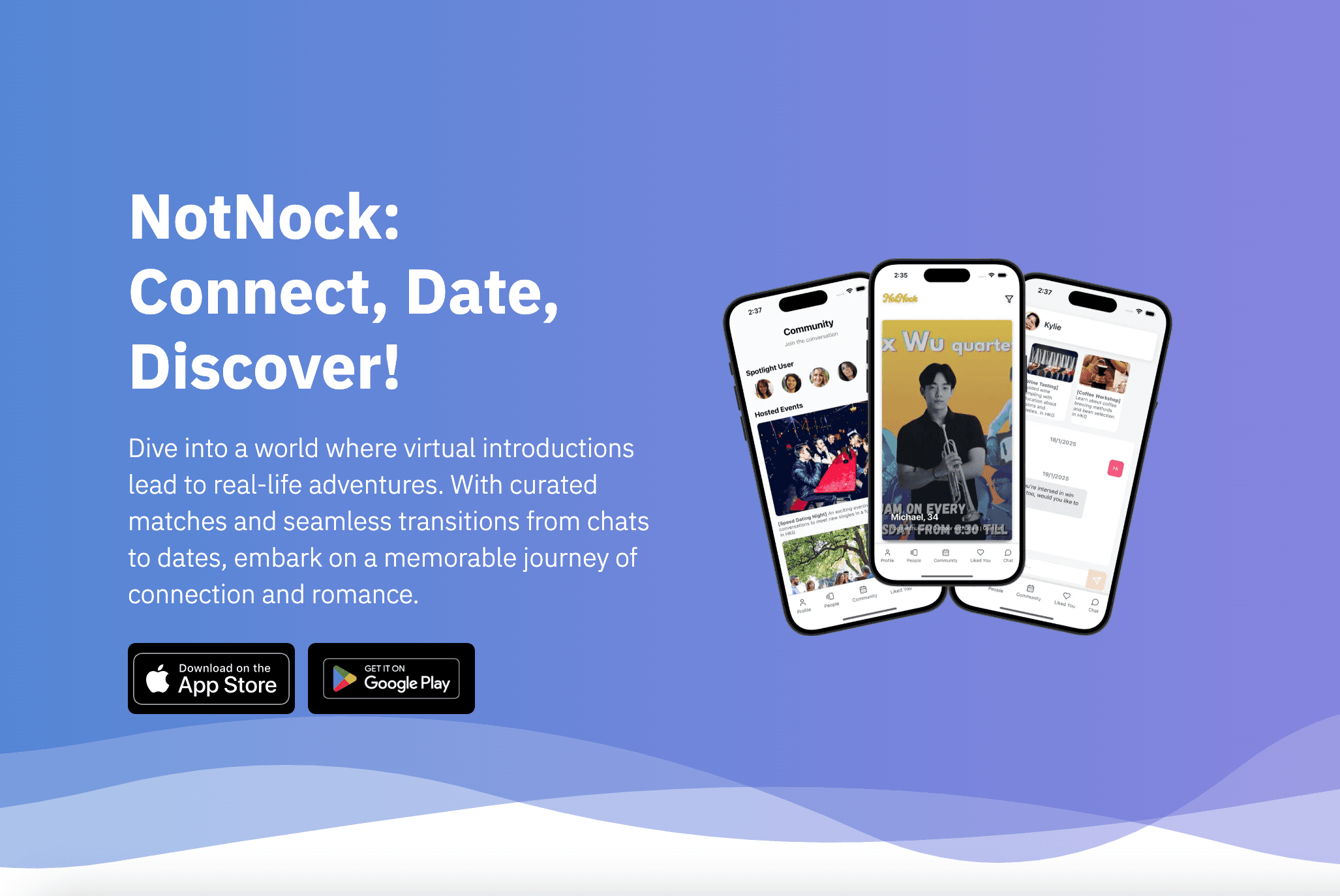NotNock Dating App Main