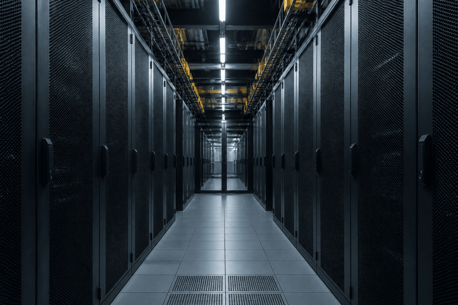 Quiet modern office corridor